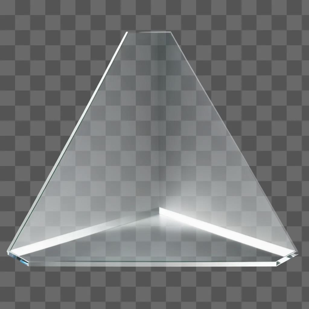 transparent triangle is shaped like a pyramid