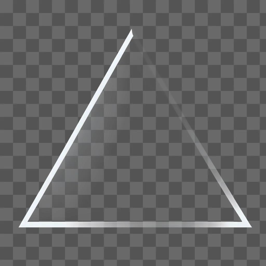 白い背景に透明な三角形