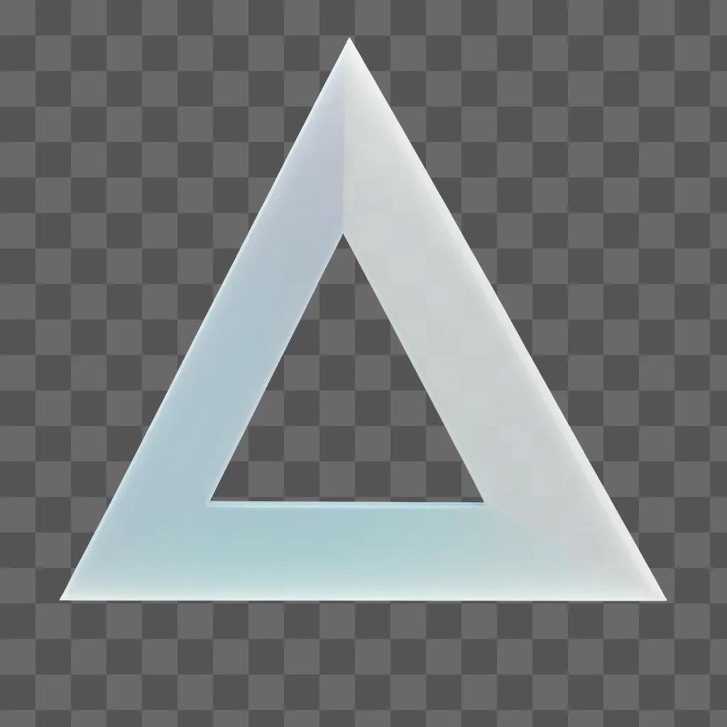 transparent triangle sits on a plain background