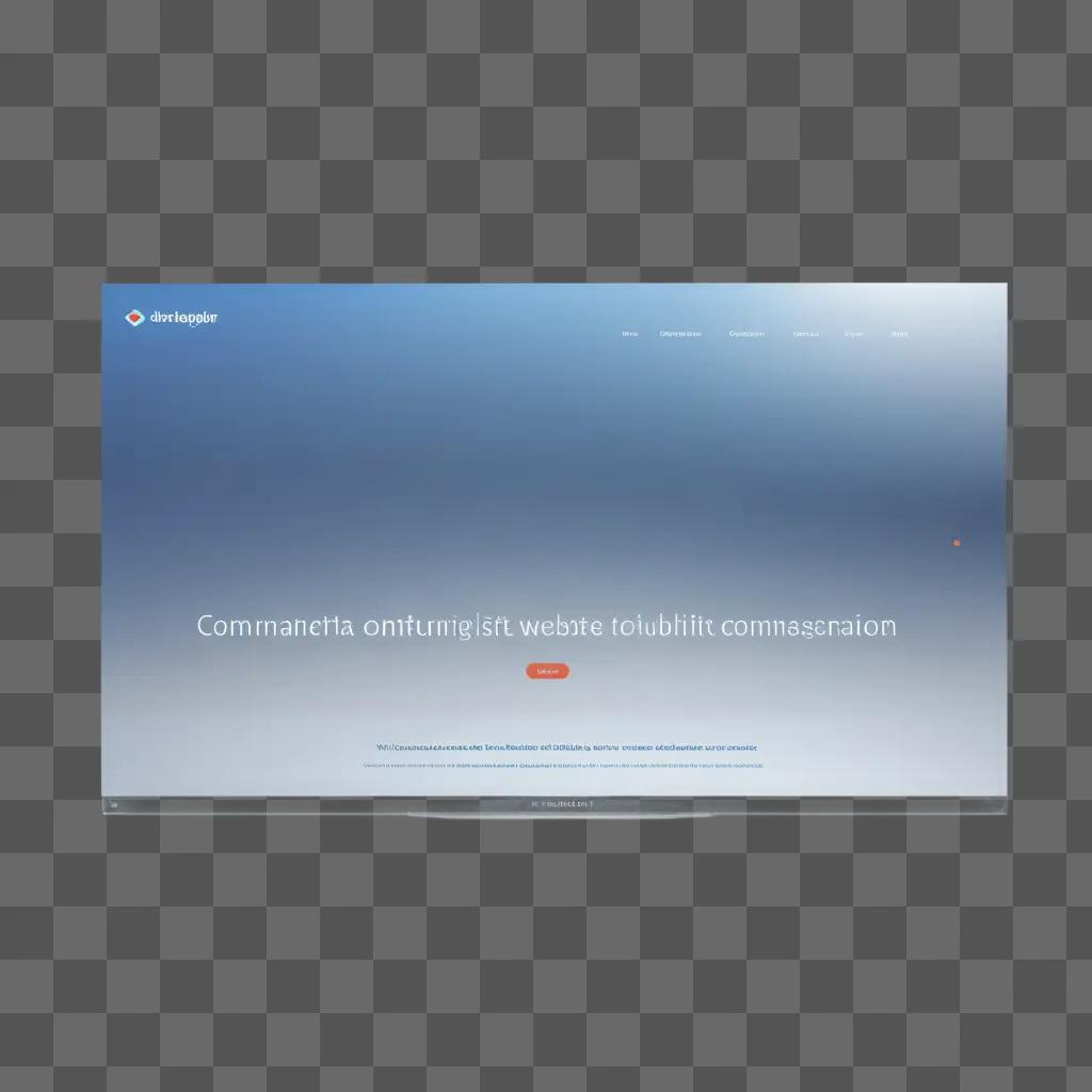 transparent website with blue background