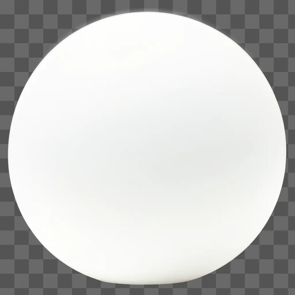 transparent white glow emanates from the center of a white sphere