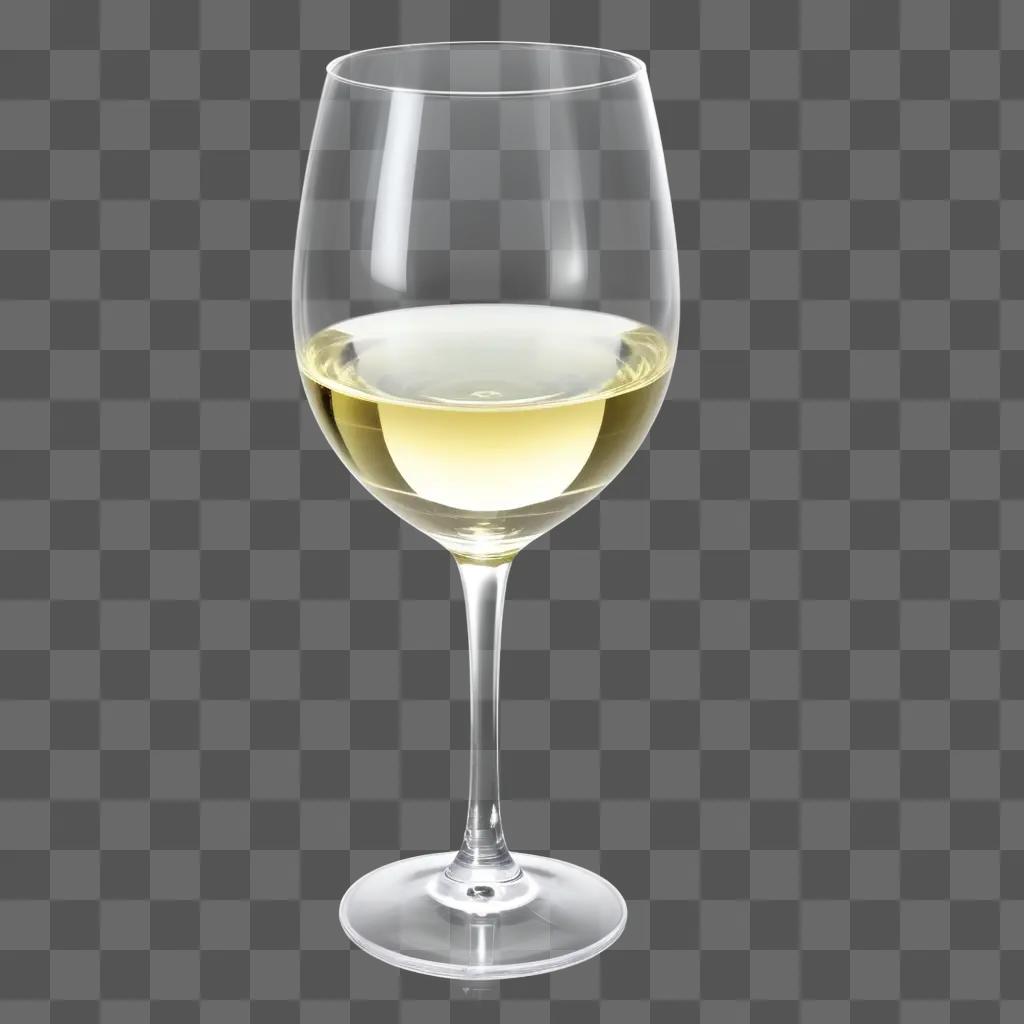 transparent wine glass filled with white wine