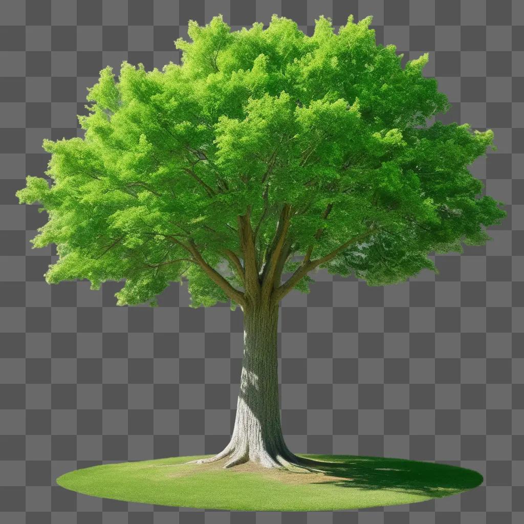 tree drawing of a leafy green tree