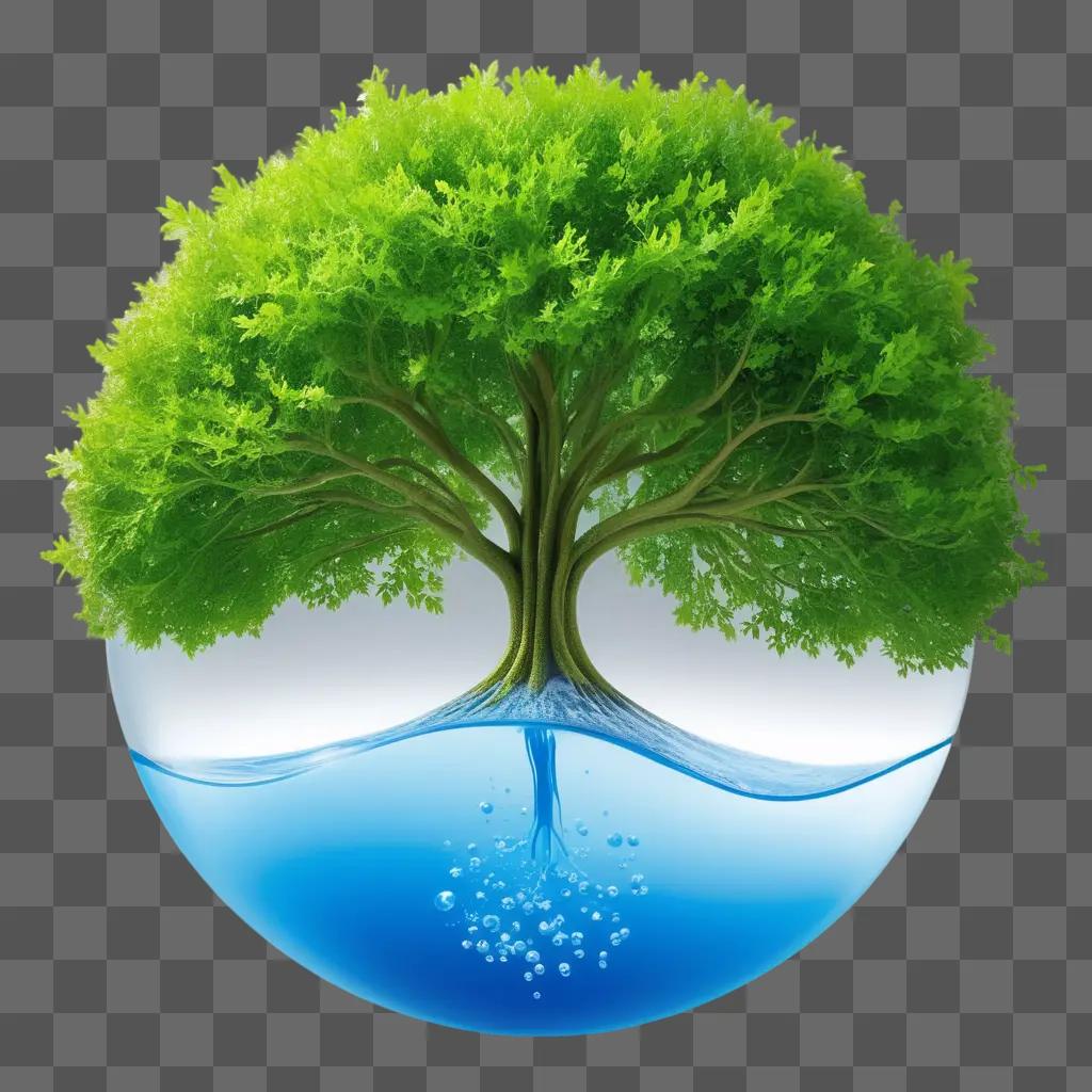 tree provides oxygen to the water below it