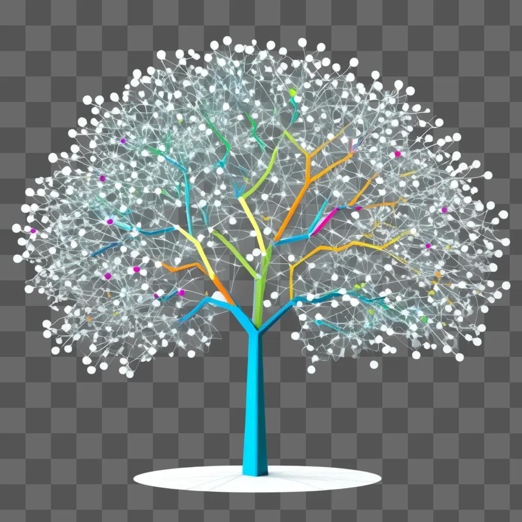 tree with a rtree of colorful branches