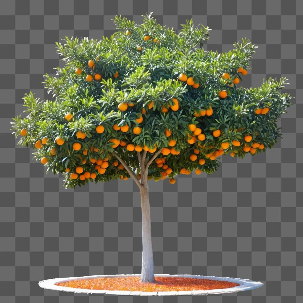 tree with many oranges growing on it