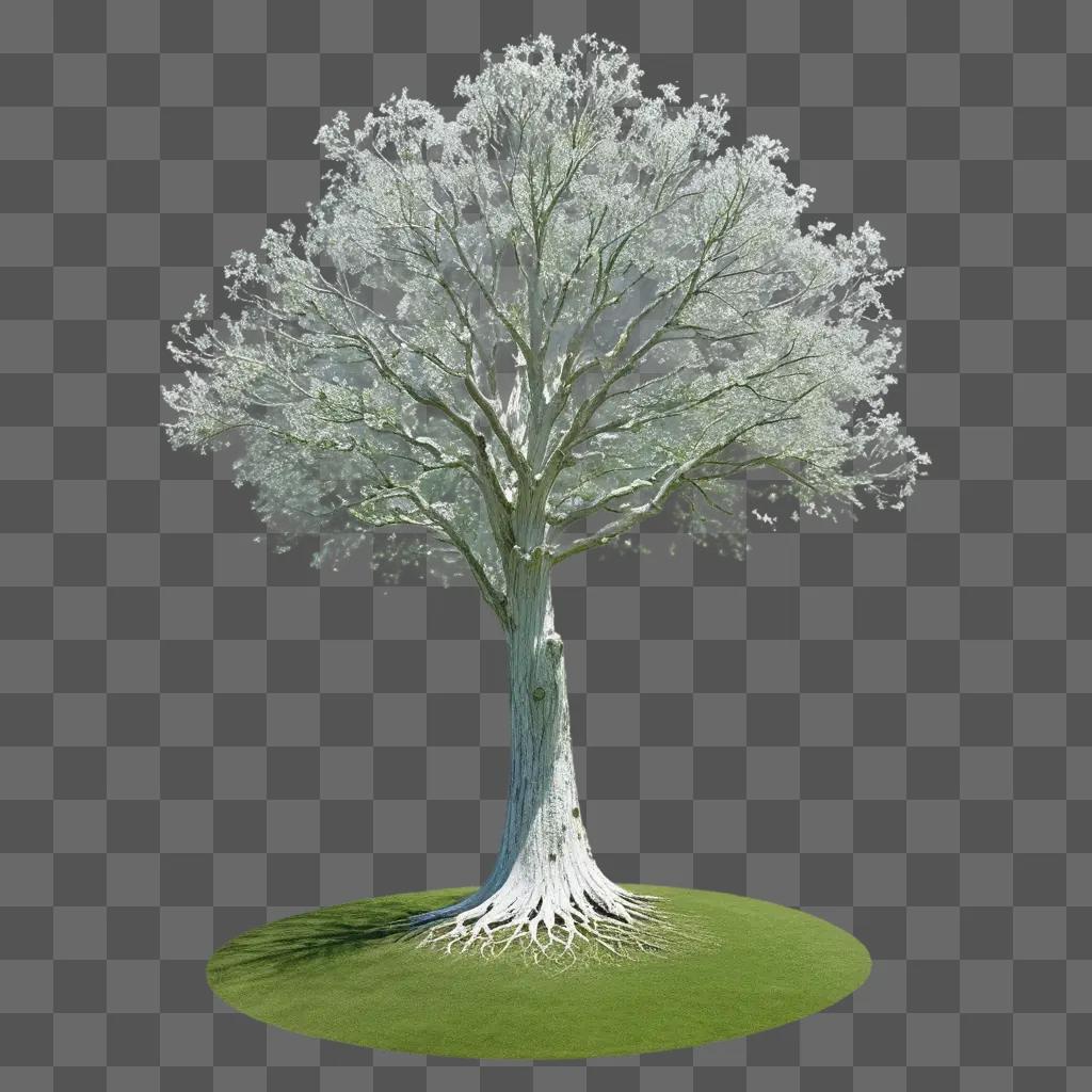 tree with no leaves and a blurry background