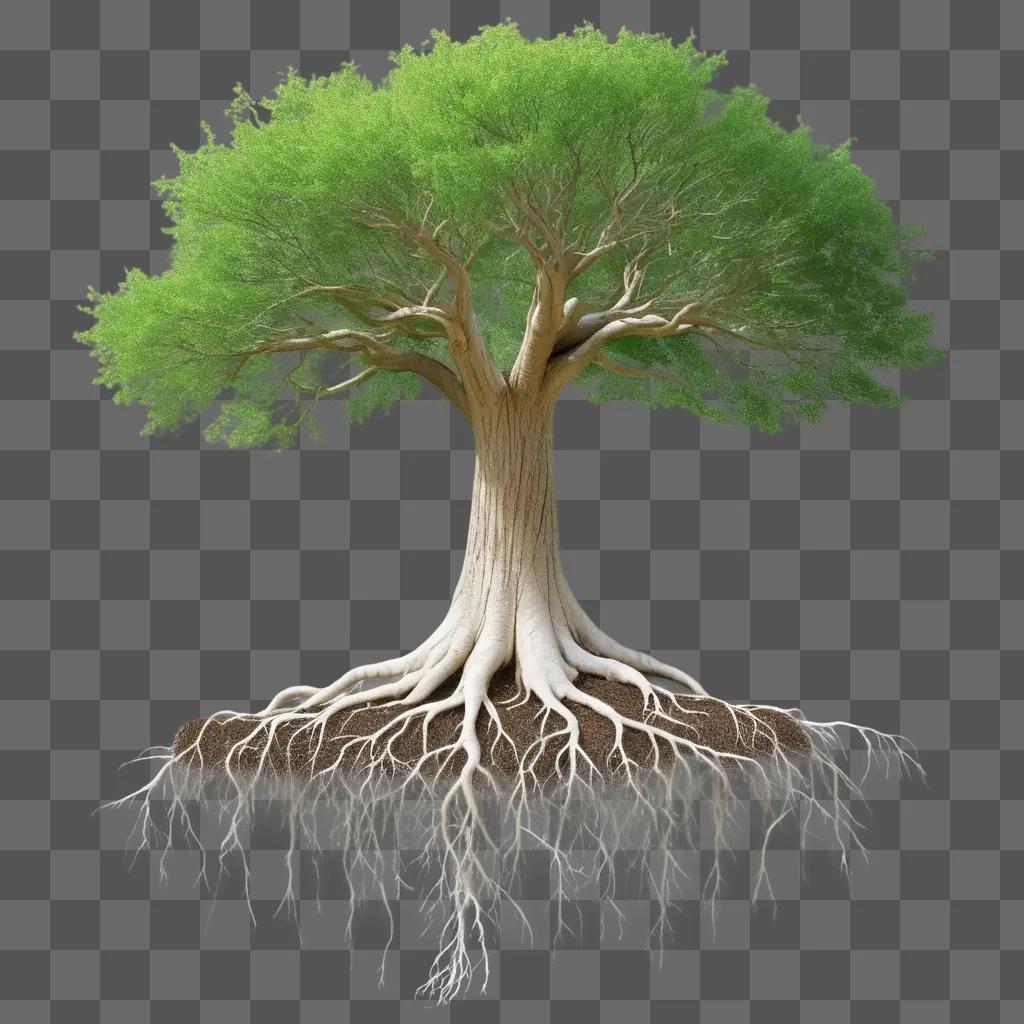 tree with no leaves and roots