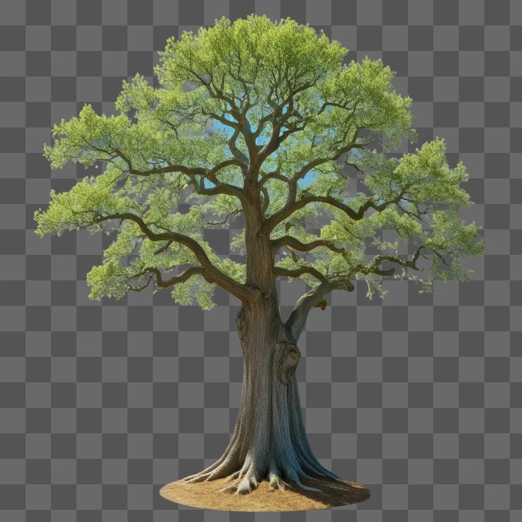 tree with no leaves in a transparent background