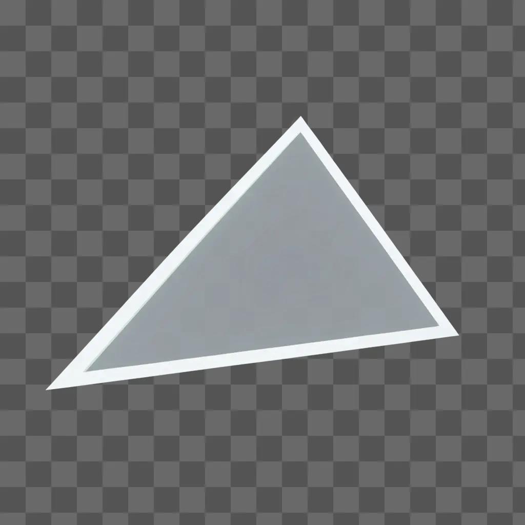 triangle is lit up in a white background