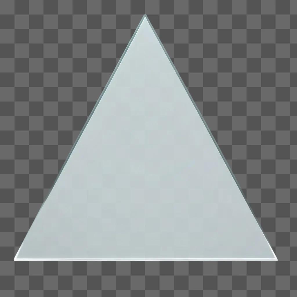 triangle is transparent on a light gray background