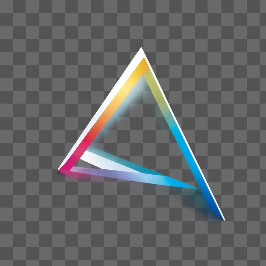 triangle with a transparent background in a light gradient