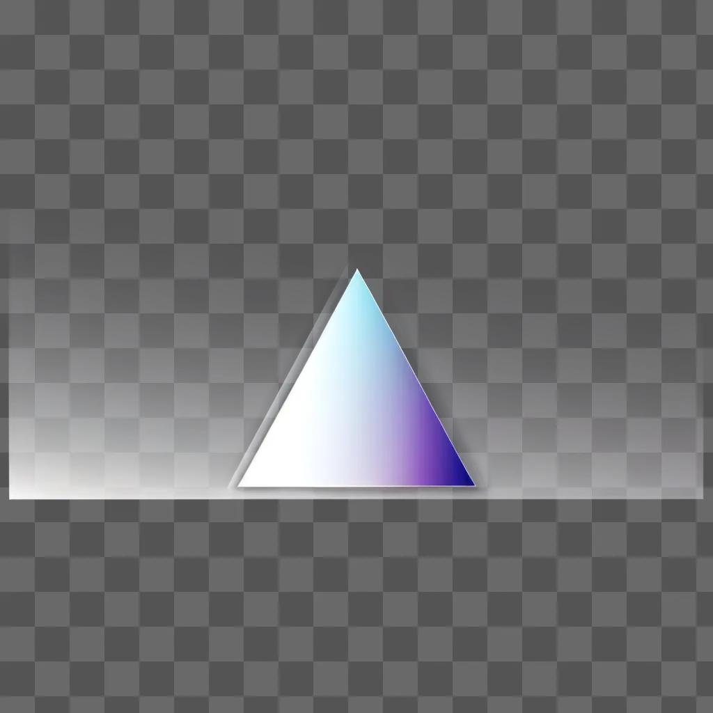 triangle with a transparent border on a white background