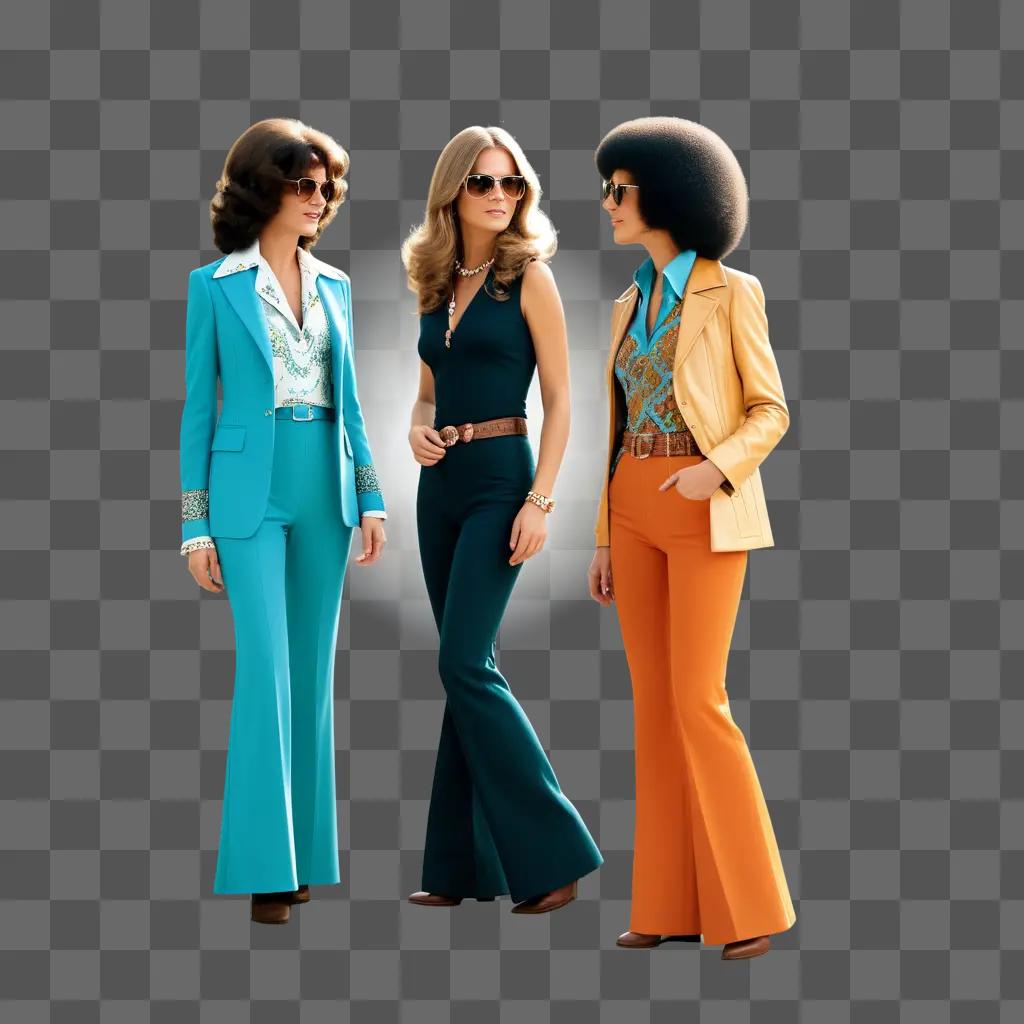 trio of stylish 70s ladies