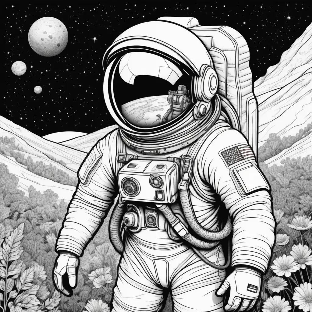 tronaut coloring pages in black and white