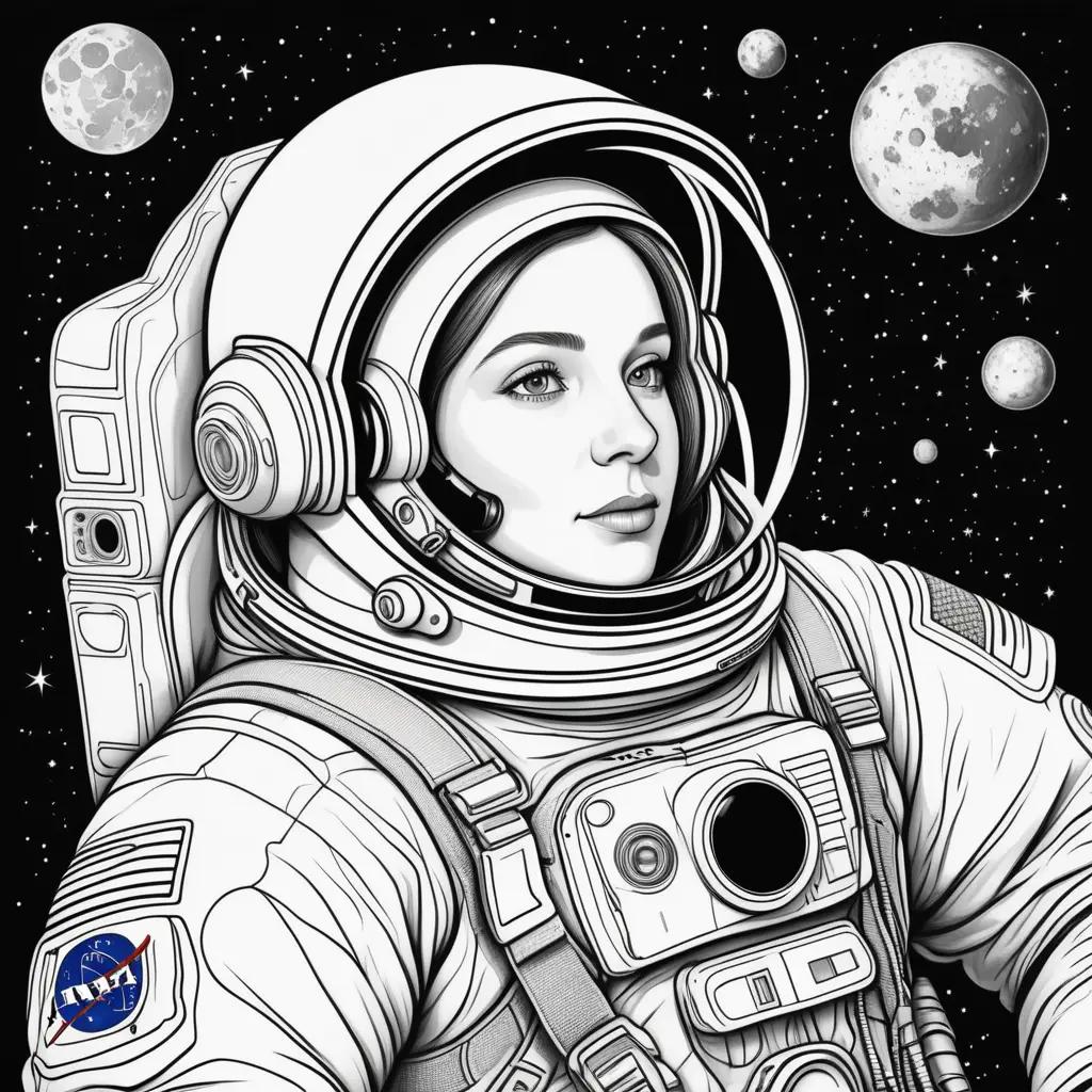 tronaut coloring pages with black and white colors