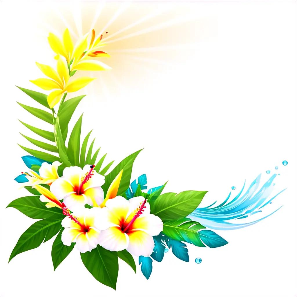 tropical flower arrangement in Hawaii style