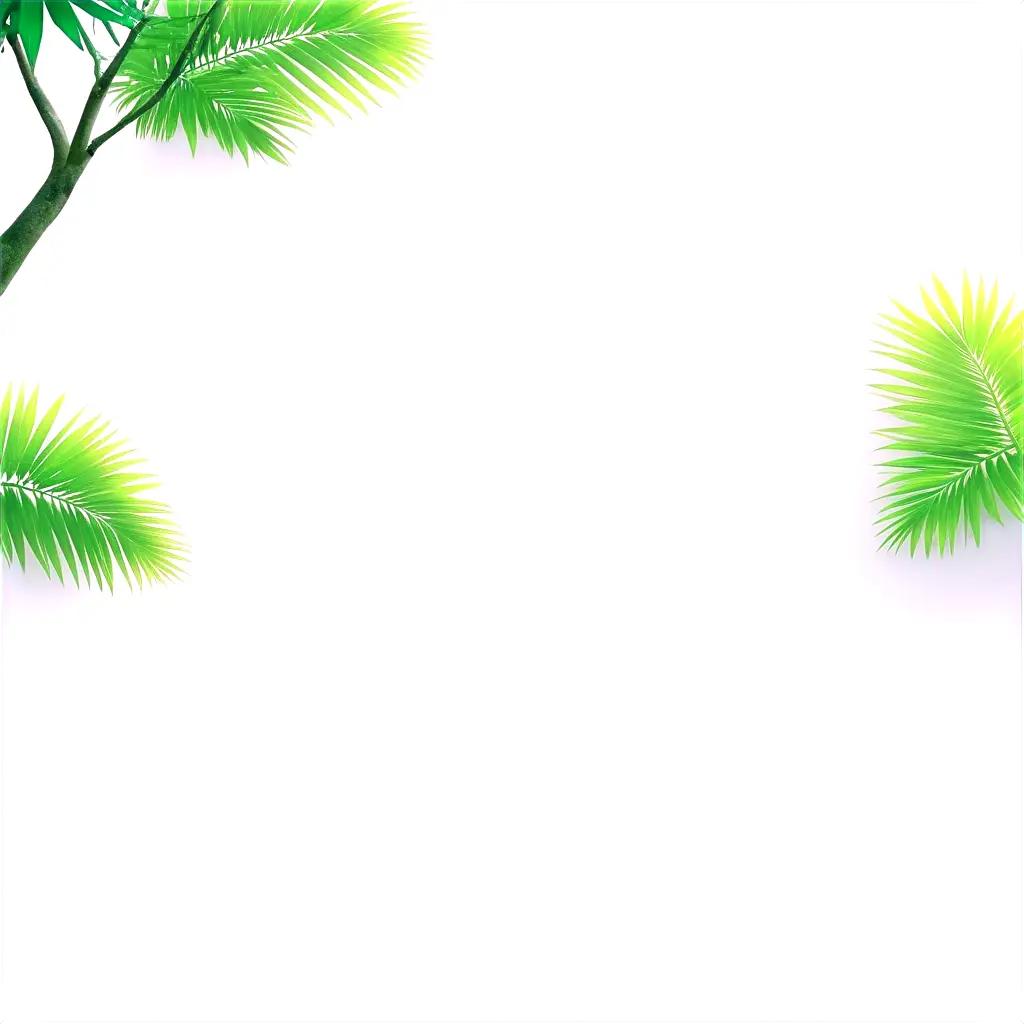 tropical leafy scene with a soft aesthetic