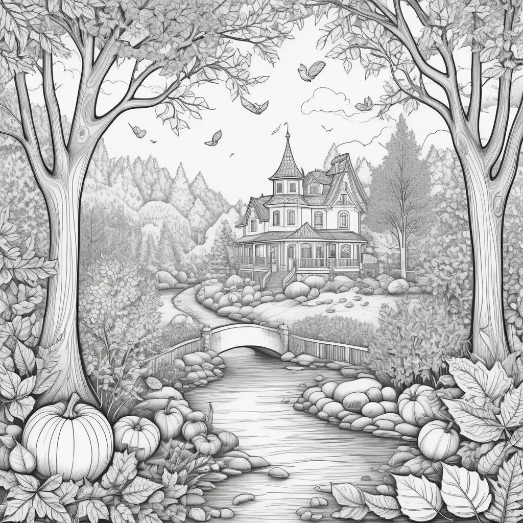 tumn Coloring Pages: A Graceful Landscape of Fall