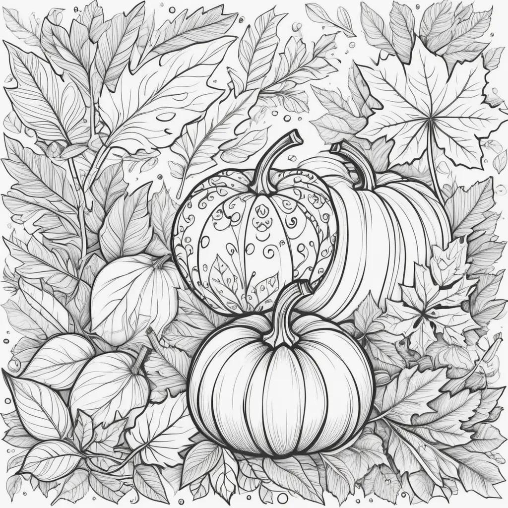 tumn Pumpkin Coloring Pages for Kids