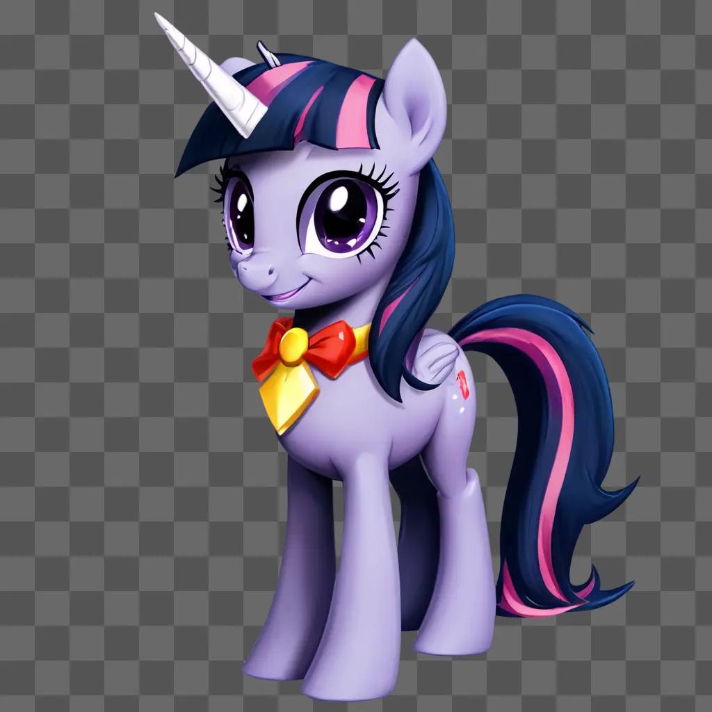 twilight sparkle A purple pony with a red bow in its mane