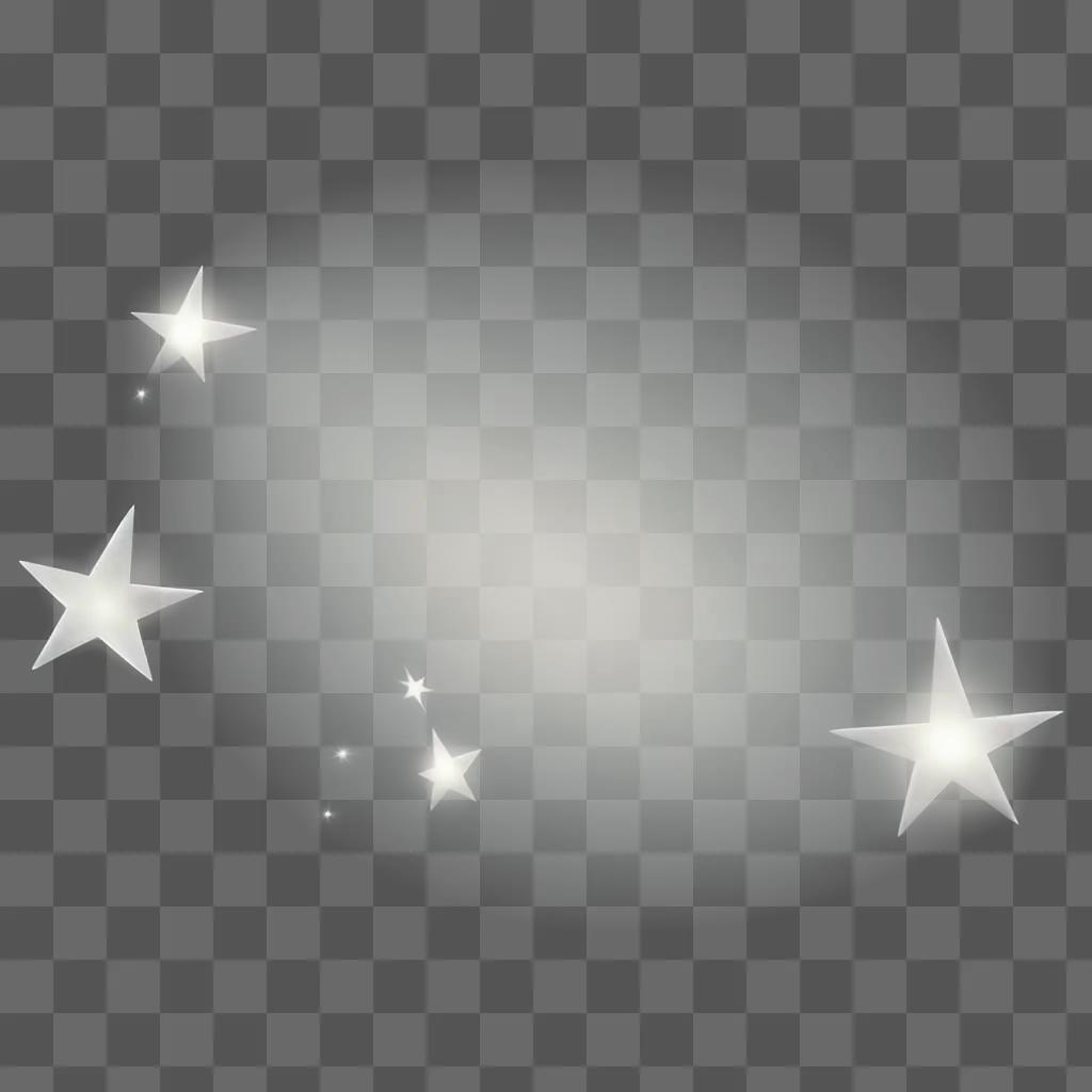 twinkling star shines on a white background