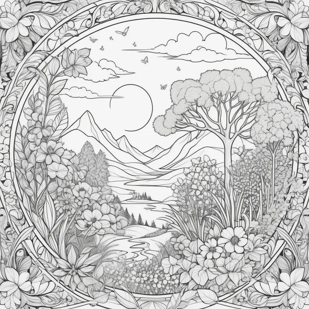 ult Coloring Book: Botanical Landscape