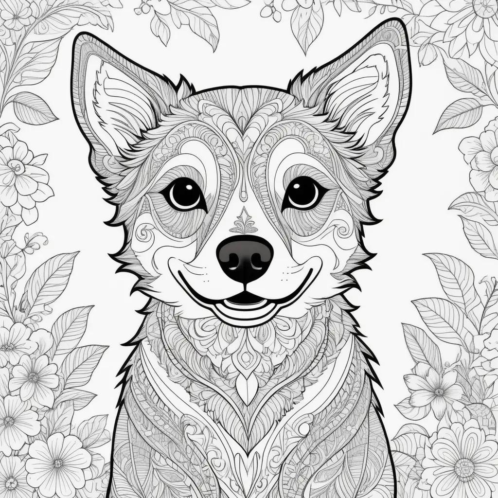 ult Coloring Page of a Cute Dog