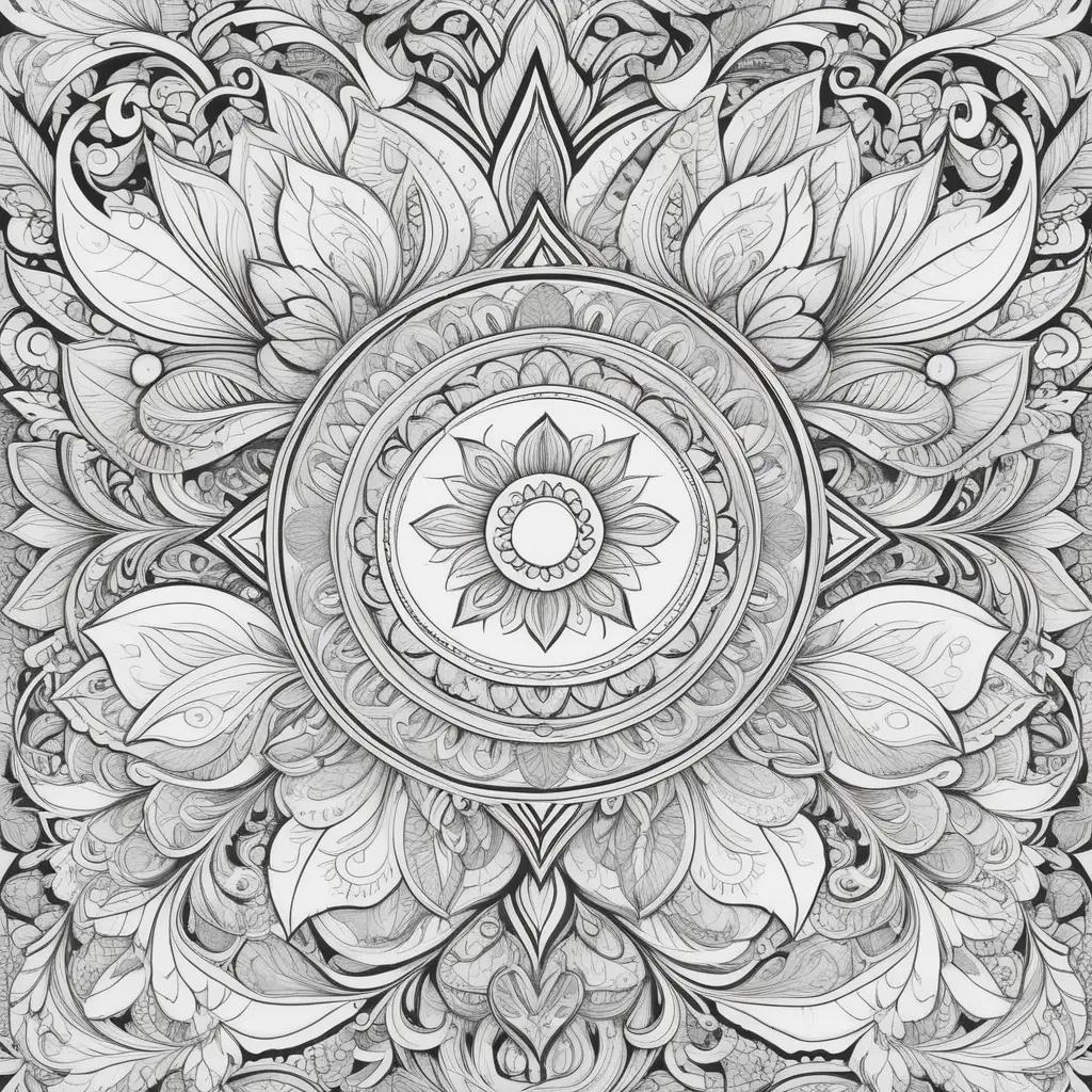 ult Coloring Pages: Beautiful Flower Design