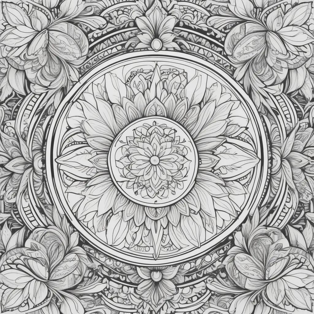 ult Coloring Pages: Flower and Leaf Designs