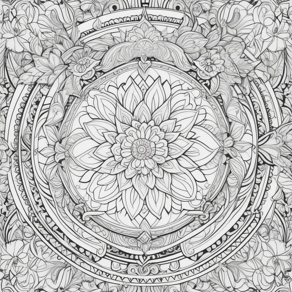 ult Coloring Pages: Free Printable Flower Designs