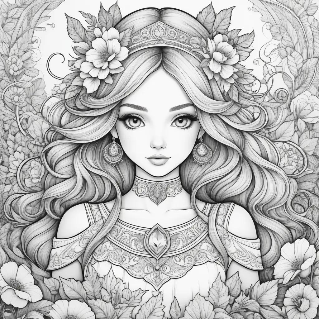 ult Coloring Pages for Girls: Princess Coloring Page