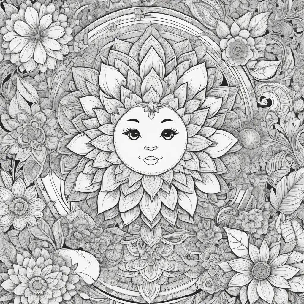 ult Coloring Pages with a Woman and Flowers