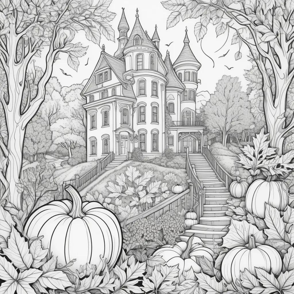 ult coloring pages feature a spooky pumpkin and castle