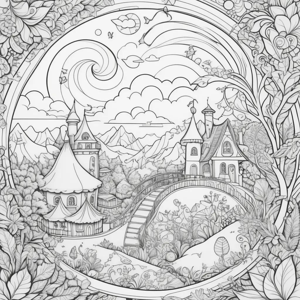 ult coloring pages with a funny castle scene