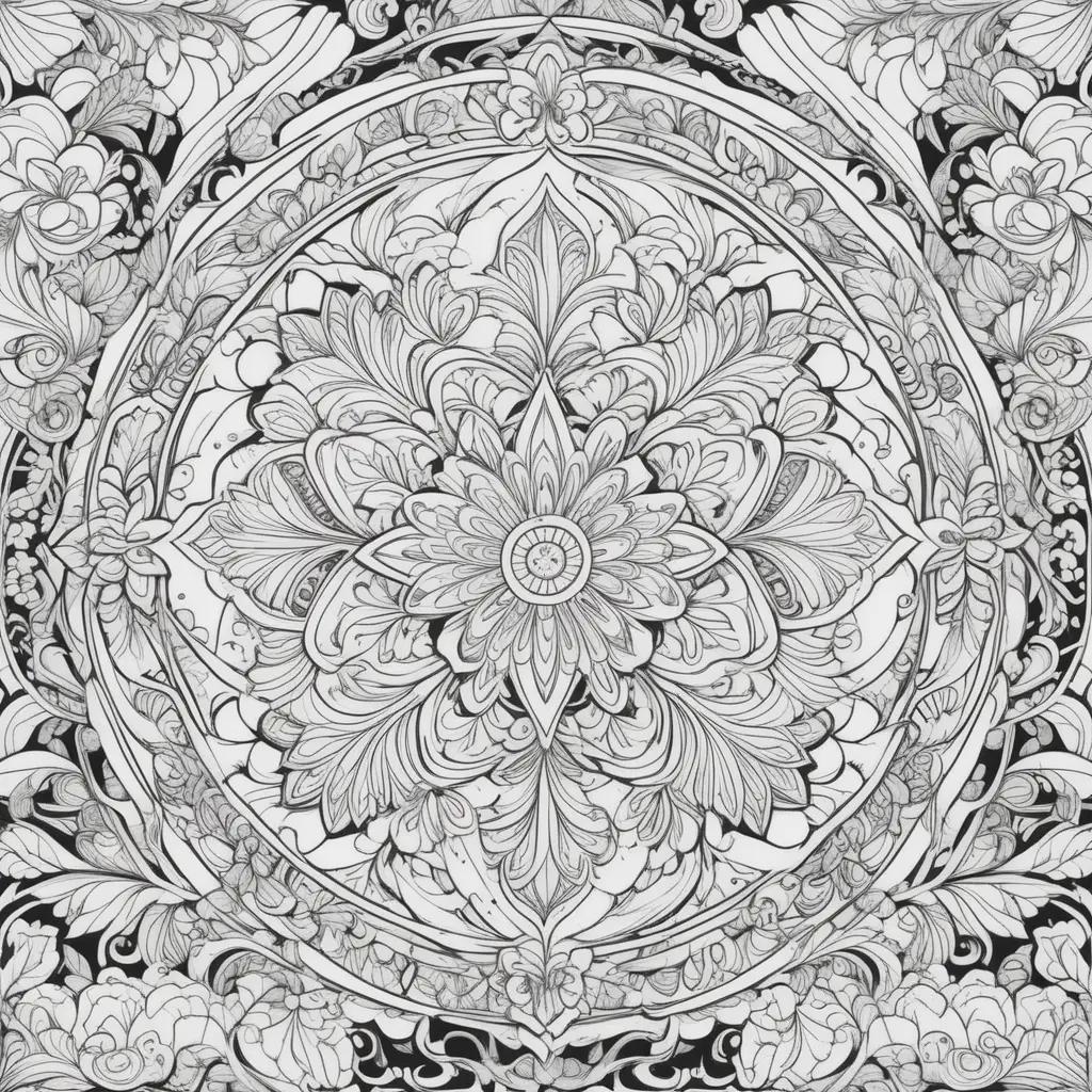 ult coloring pages with floral designs