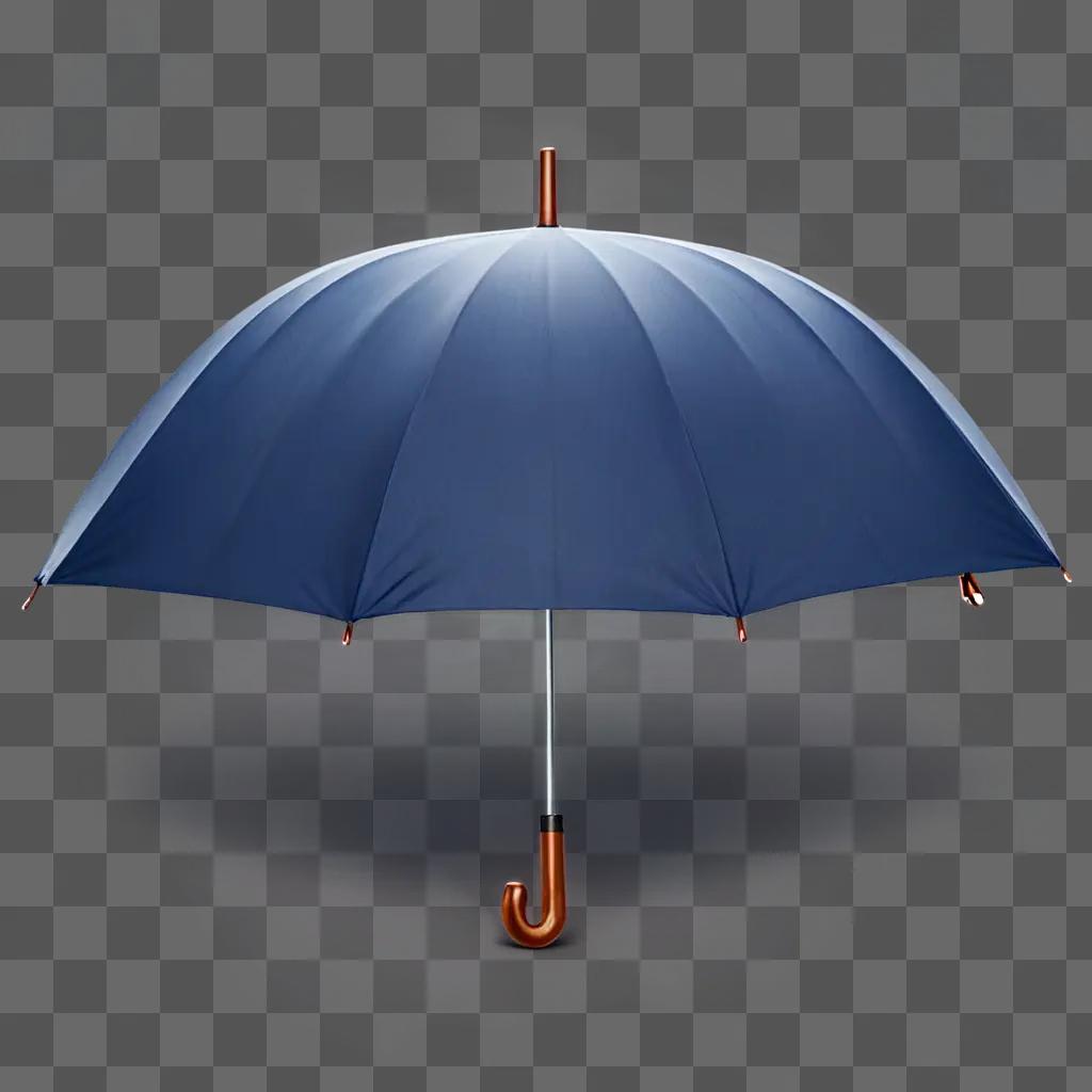 umbrella emoji A blue umbrella with a gold handle and tip