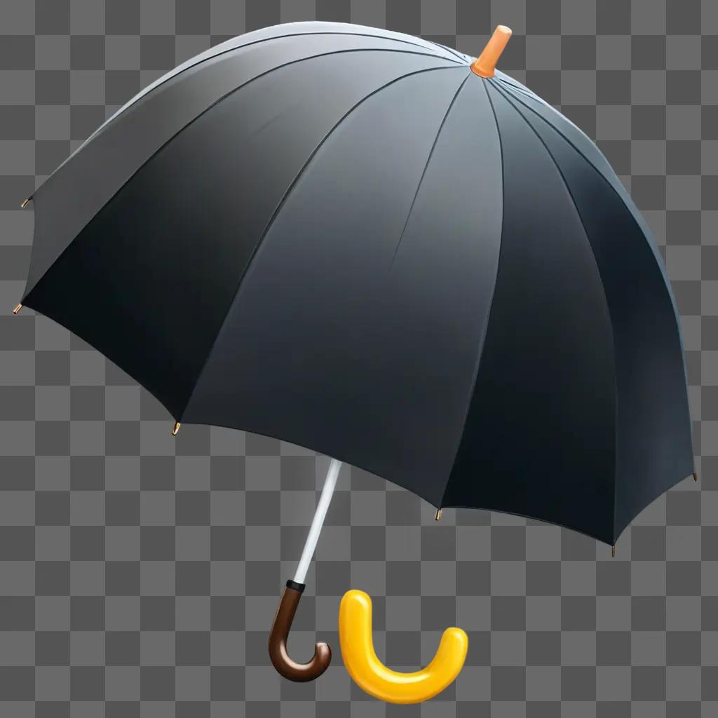 umbrella emoji A glowing umbrella with a yellow handle