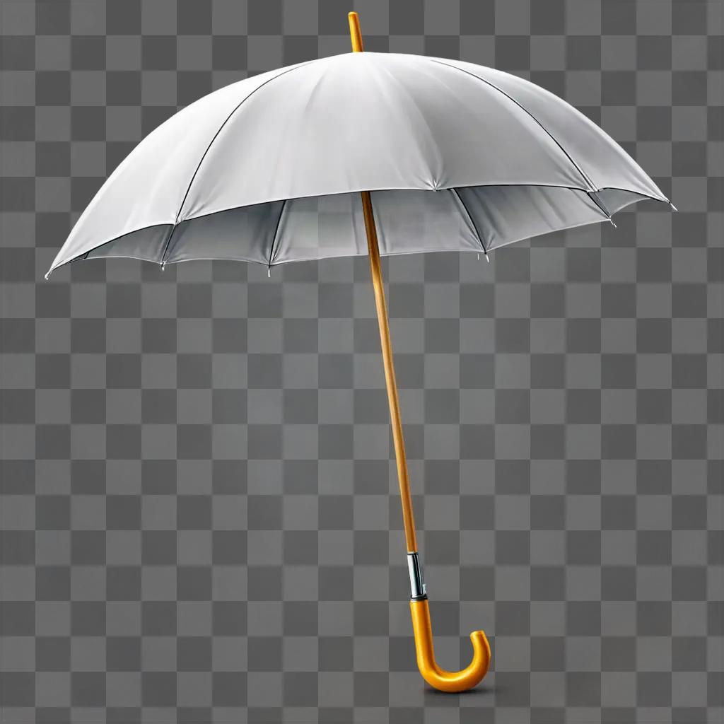 umbrella emoji A white umbrella with a yellow handle