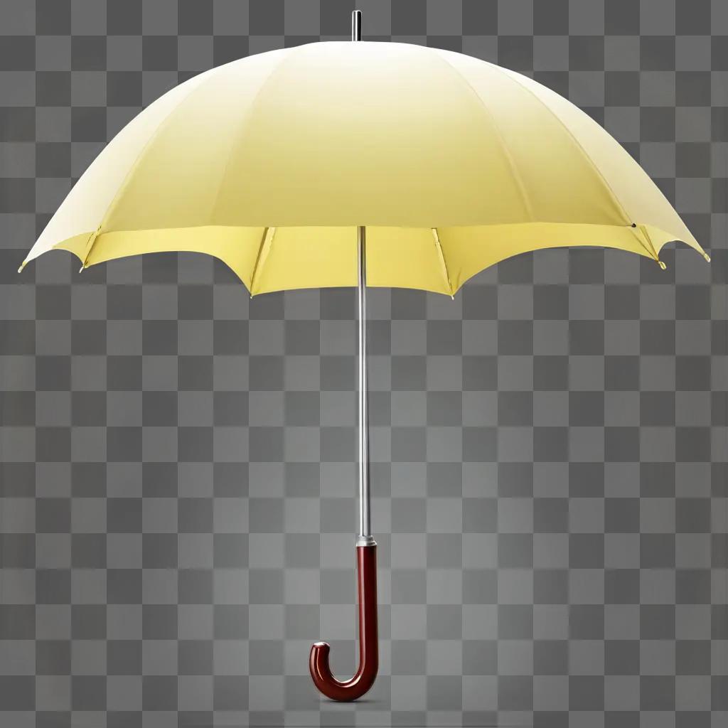 umbrella emoji A yellow umbrella with a red handle