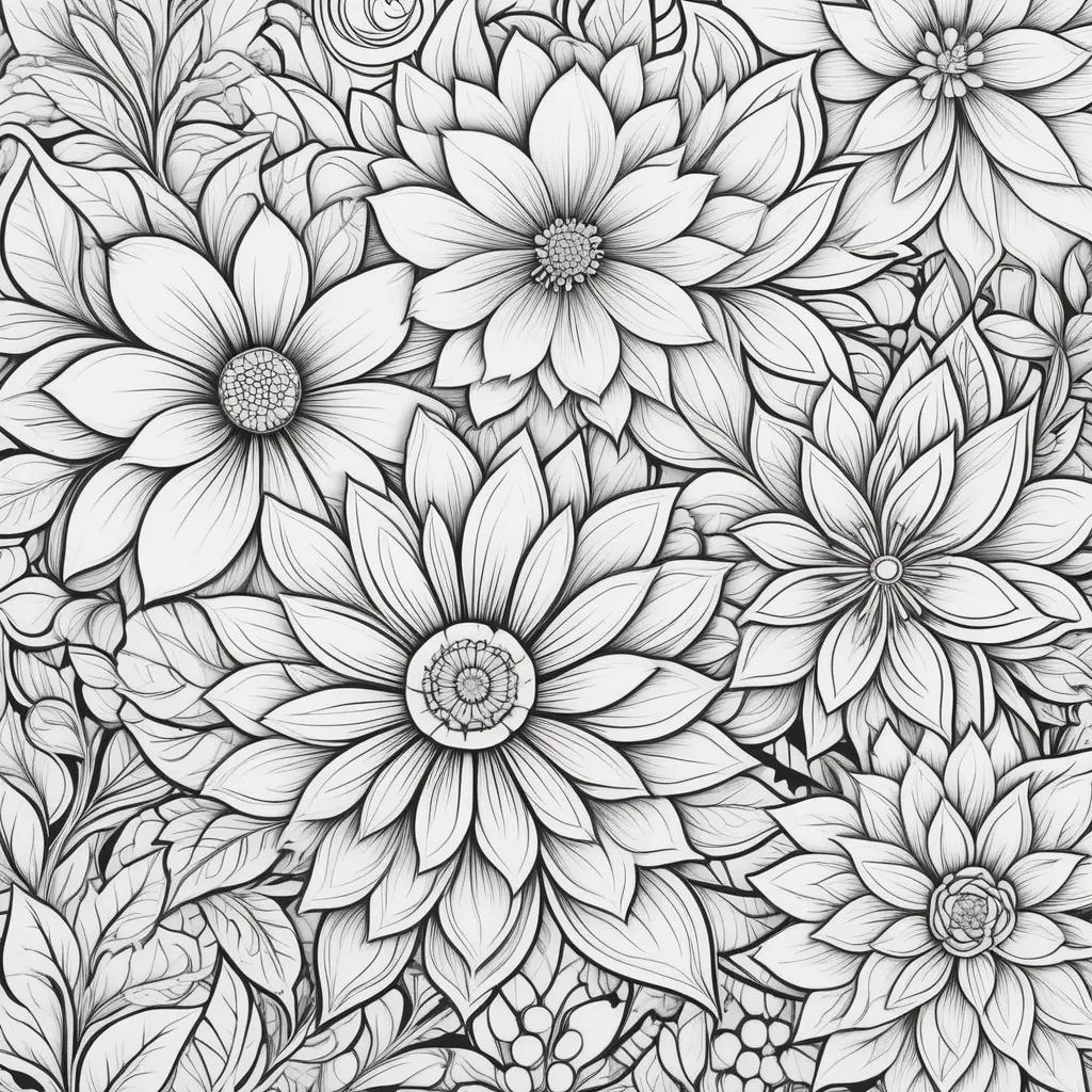 variety of free flower coloring pages are available