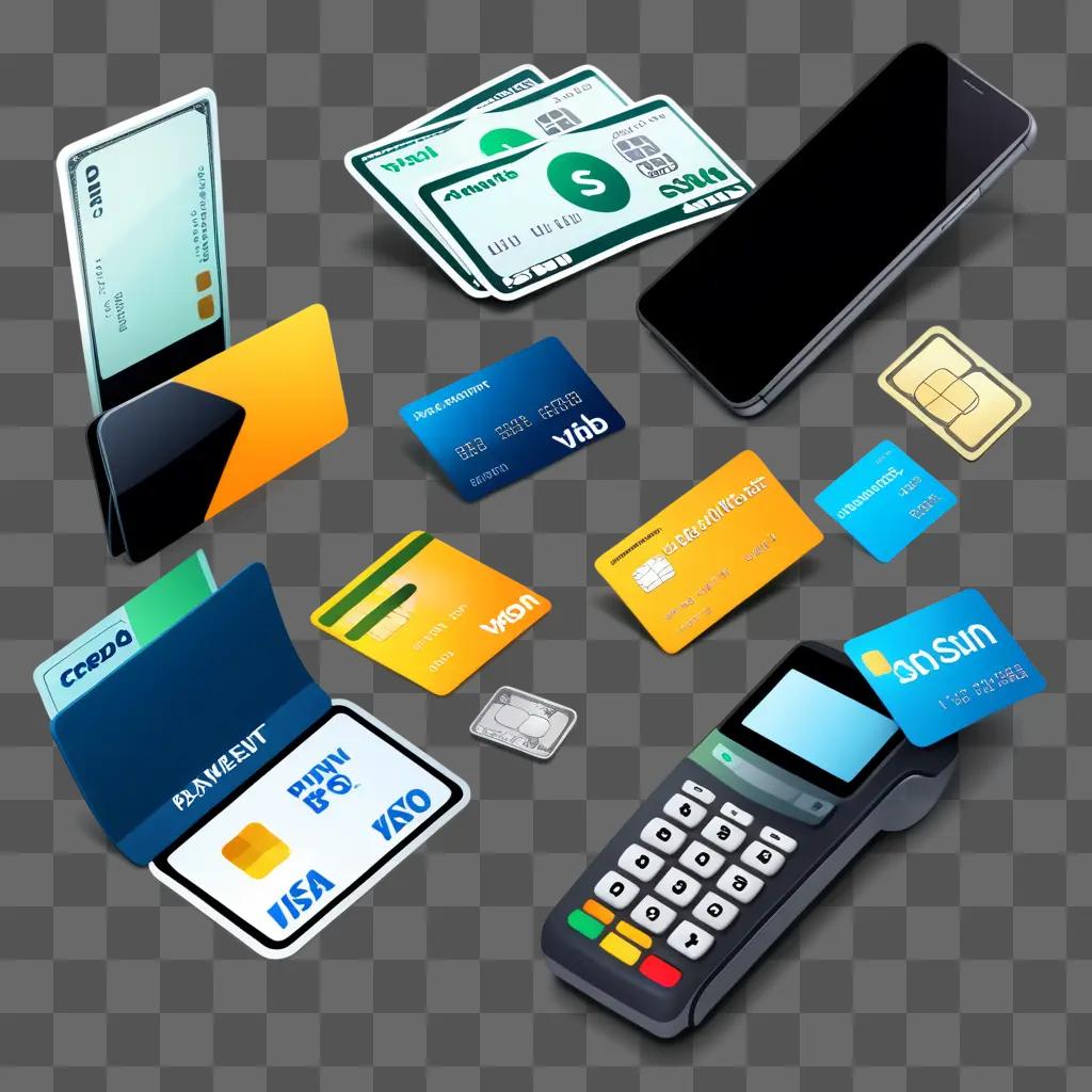 variety of payment methods displayed on a table