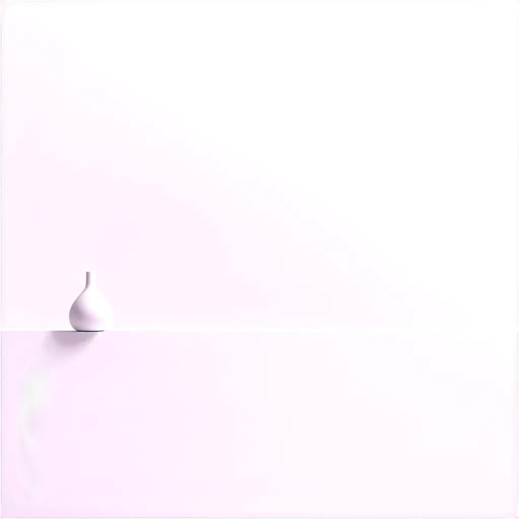 vase on a white line against a pink background