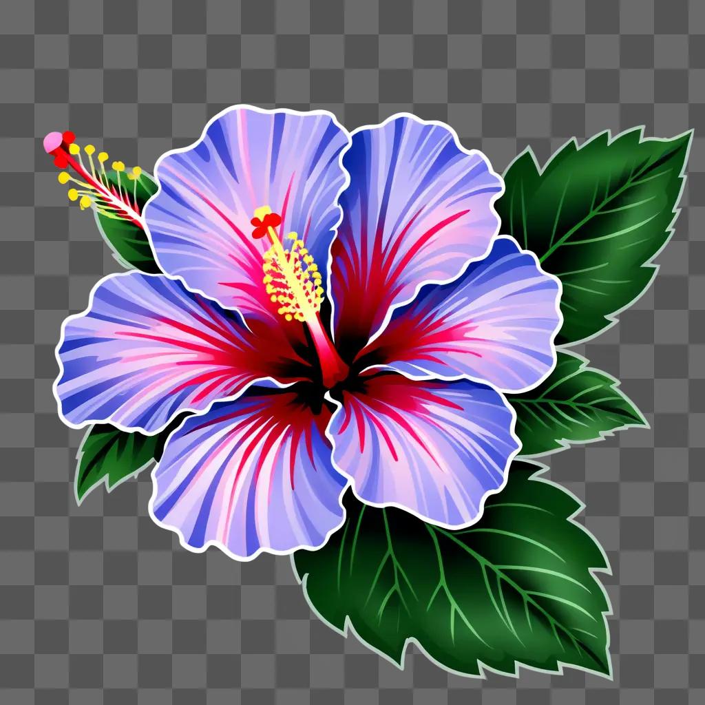 vibrant hibiscus flower clipart design