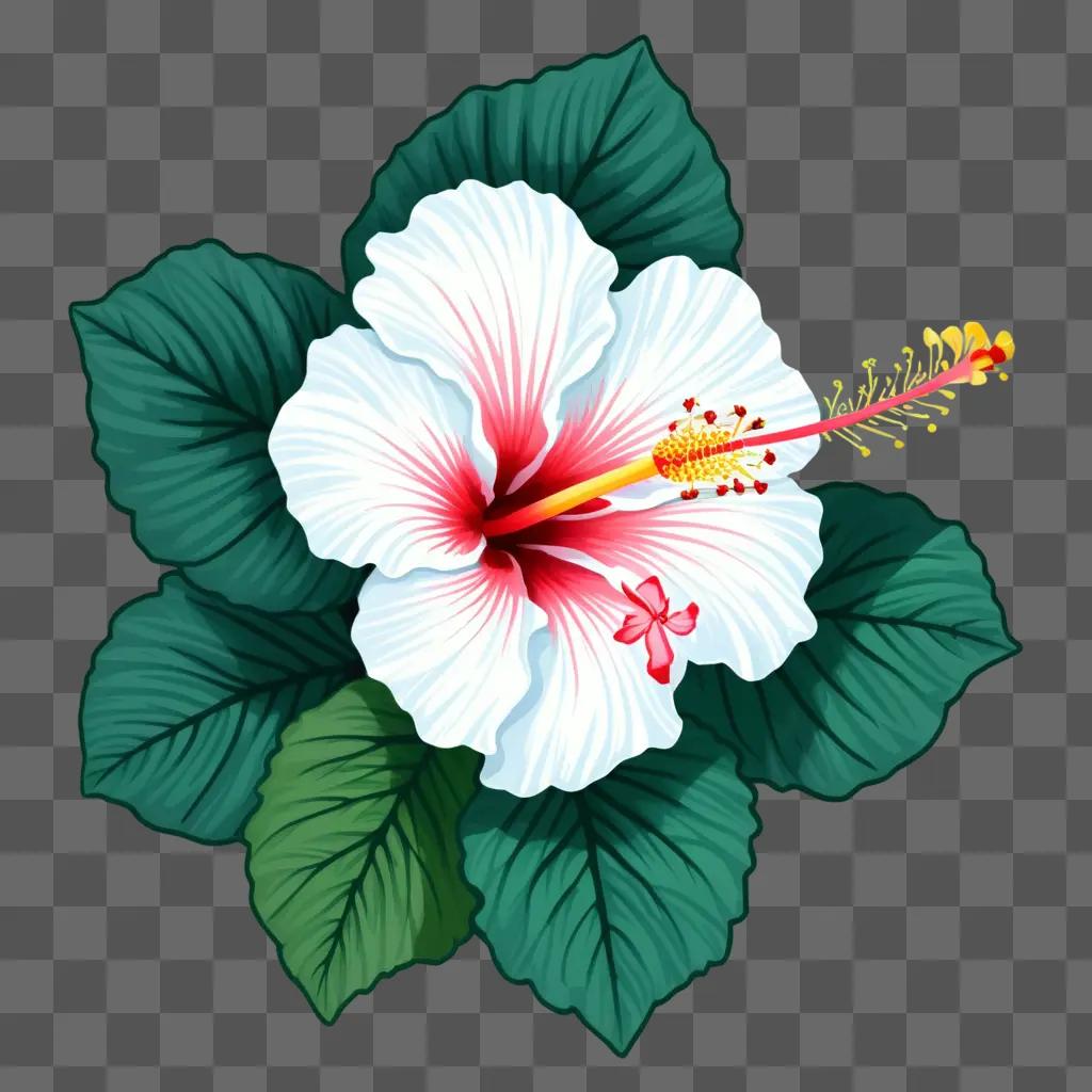 vibrant hibiscus flower is displayed against a green background