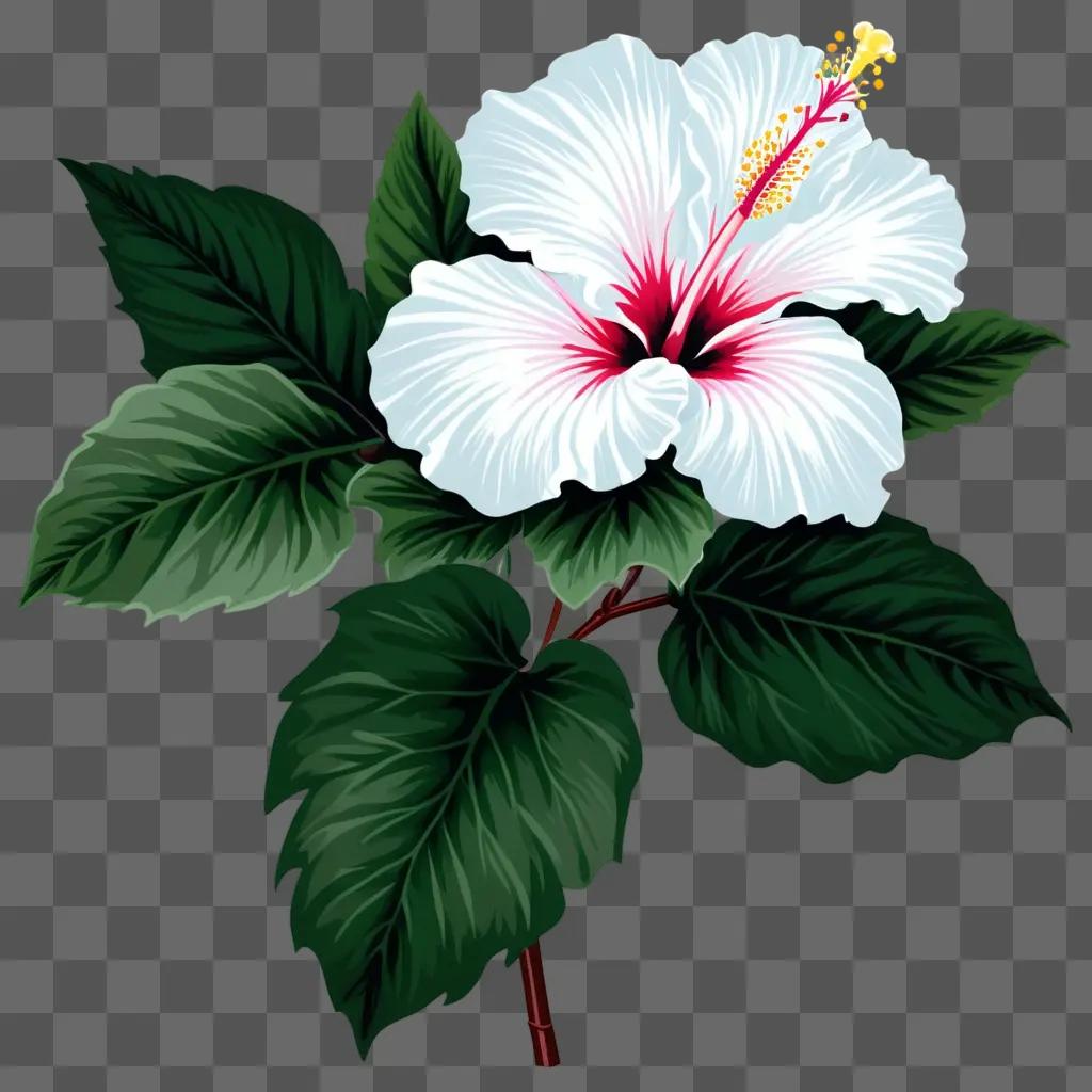 vibrant hibiscus in a green background