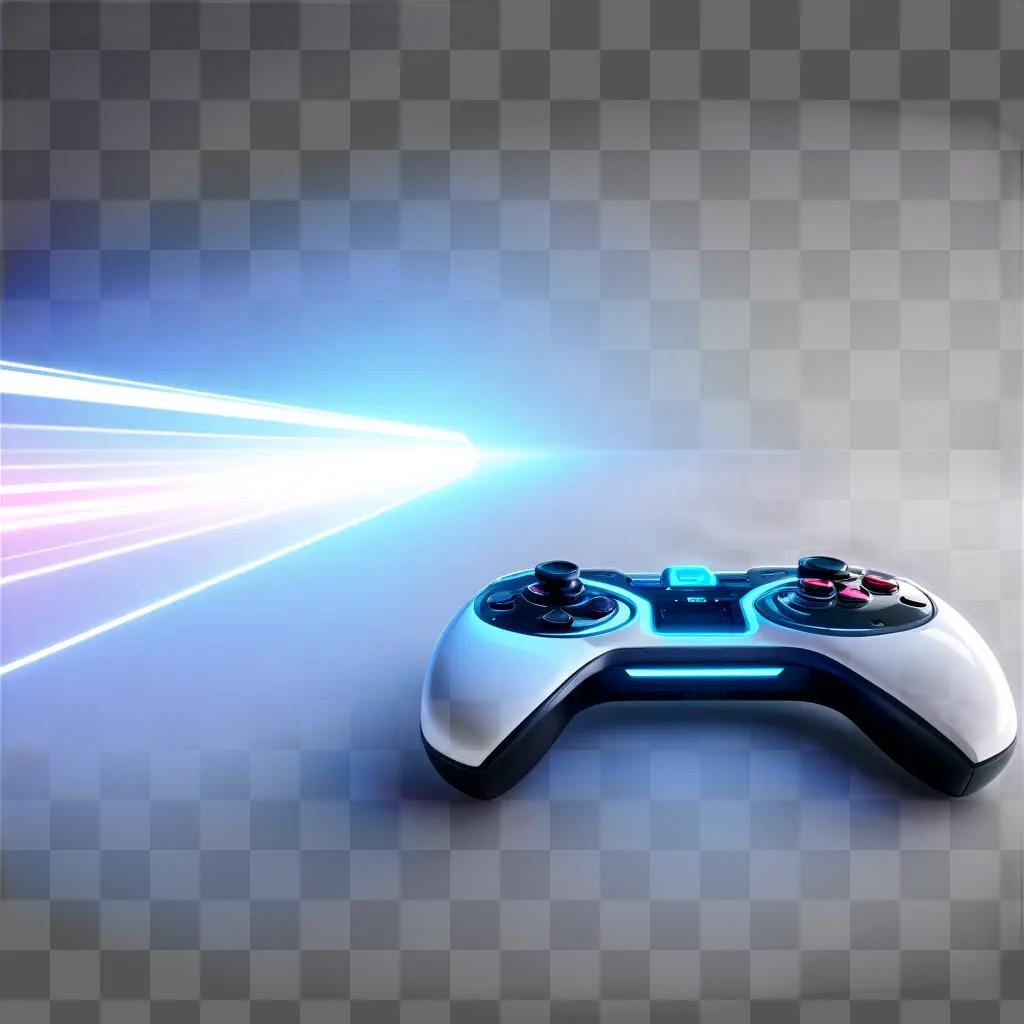 video game controller with glowing lights