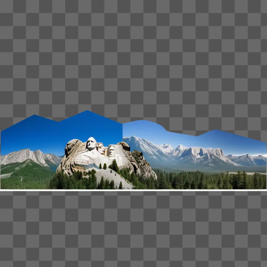 view of Mt. Rushmore from the North American continent