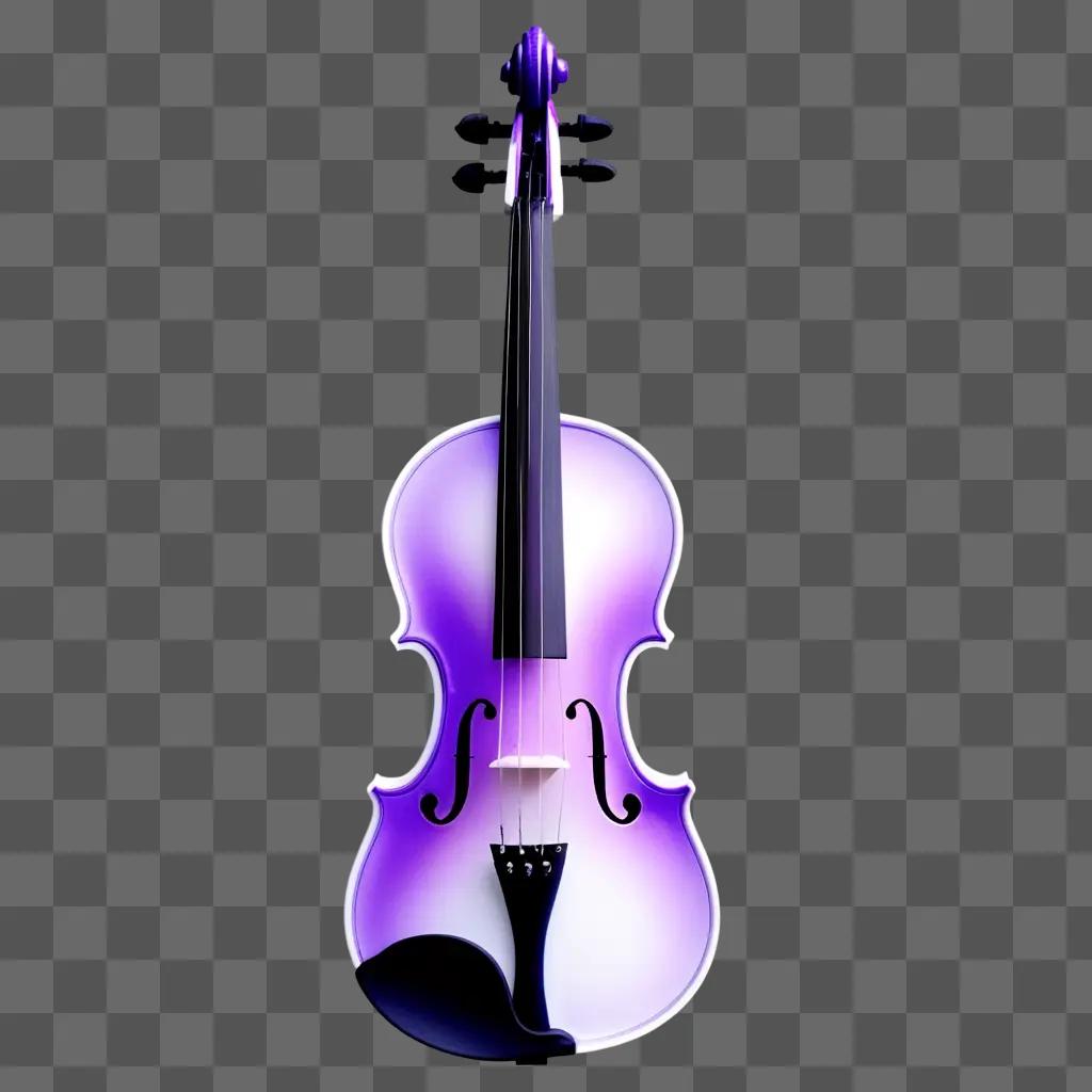 violin in purple light on a purple background