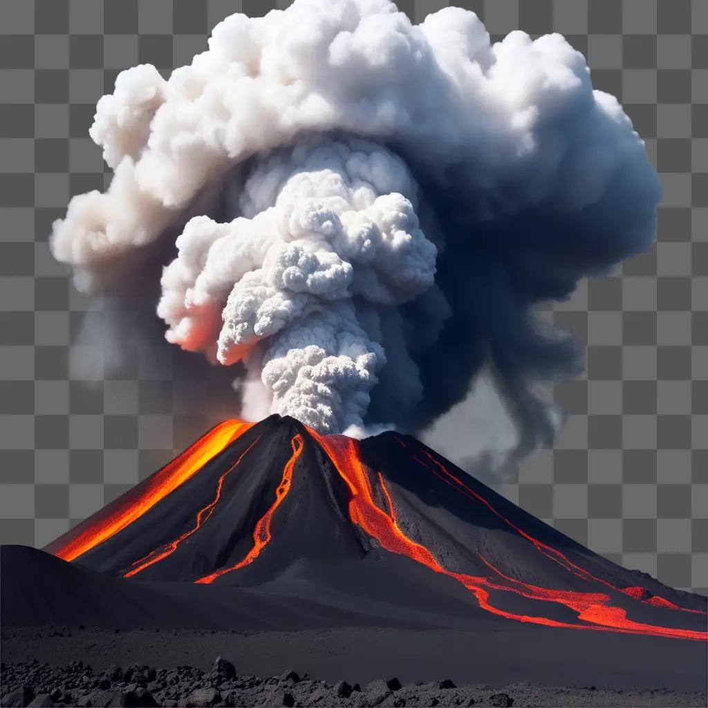 volcano erupts and sends smoke into the sky